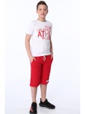 Boy\'s set with white and red inscriptions NDZ532200 - Online store - Boutique